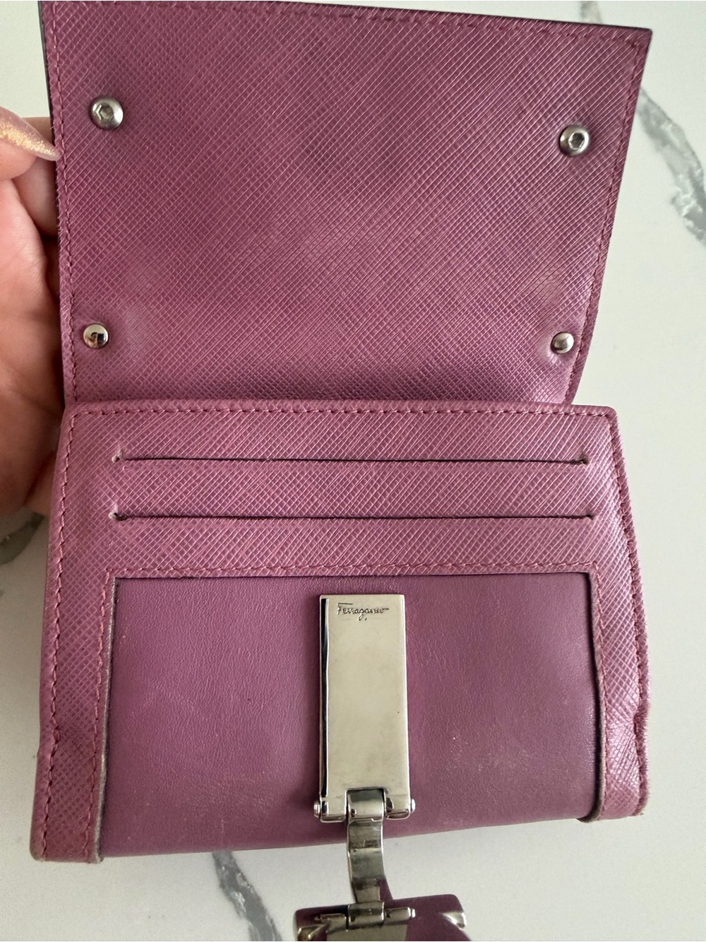 Vtg Salvatore Ferragamo Wallet with magnetic Closure